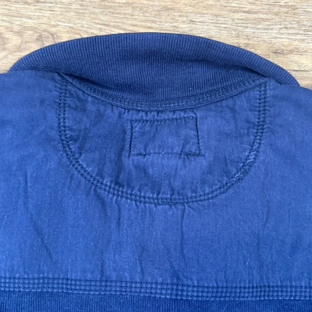 Converse One Star Pullover Men S Navy Blue Quarter Zip Cotton Ribbed Utility Y2K
